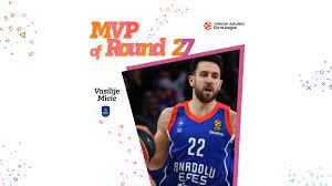 Euroleague: Vasilije Micic è l’MVP del 27° Round