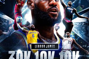 LeBron James scrive un altro record: 30.000 punti+10.000 rimbalzi+10.000 assist