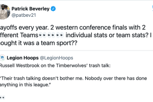Beverley replies to Westbrook: I thought it was a team sport