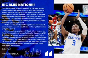TyTy Washington enters NBA Draft