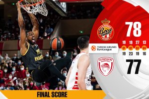 Monaco forces a first-ever Game 5 against Olympiacos in front of Kevin Durant