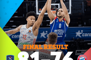 L’Anadolu Efes si impone sul Bayern Monaco, tedeschi sicuri dell’8° posto