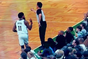 Kyrie Irving gives Celtics fans middle fingers in Game 1