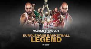 Vassilis Spanoulis entra tra le Euroleague Basketball Legend