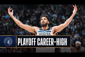 KAT Posts Playoff Career-High 33 PTS