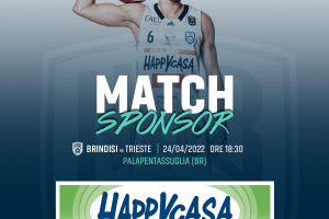 Happy Casa Store match sponsor Brindisi-Trieste