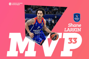 Euroleague: Shane Larkin MVP del 33° Round
