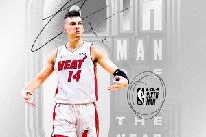 Tyler Herro vince il 2021-22 Kia Sixth Man of the Year award