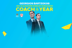 Coach of the Year: Georgios Bartzokas, Olympiacos Piraeus