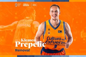 Klemen Prepelic extends his contract with Valencia Basket for one more season
