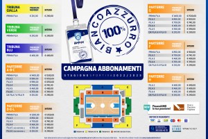 100% biancoazzurro: campagna abbonamenti 2022/23