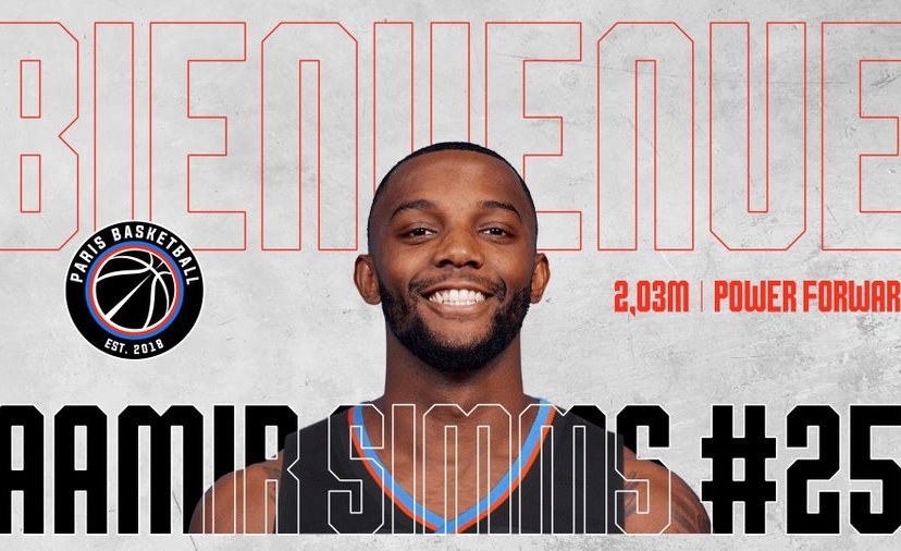 Aamir Simms  is Paris Basketball's second signing after Tyrone Wallace.