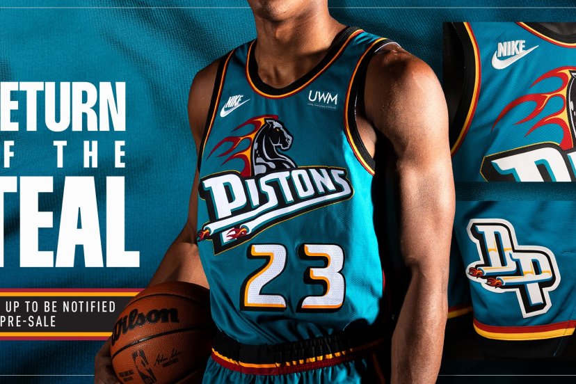 Detroit Pistons Verde Acqua