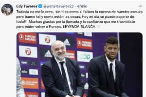 Walter Tavares saluta Pablo Laso: E’ come se venisse a mancare la corona sul nostro scudo