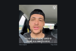 Iffe Lundberg saluta i tifosi della Virtus Bologna nel giorno del primo allenamento