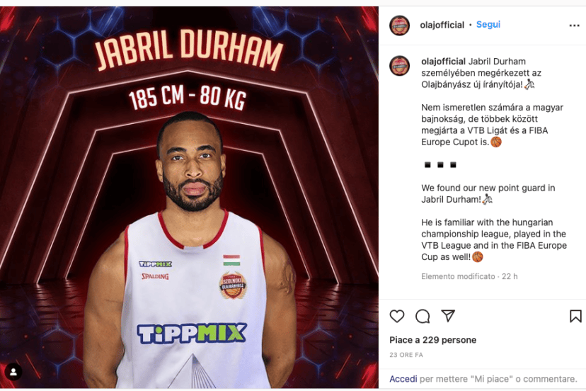 Jabril Durham Szolnok