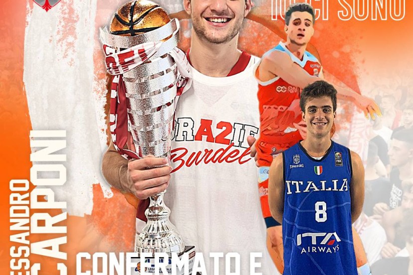 Alessandro Scarponi, guardia classe 2004, difenderà i colori della RivieraBanca Rimini anche in Serie A2 nella stagione 2022-2023