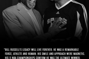 Gregg Popovich: Bill Russell ha davvero reso il mondo un posto migliore
