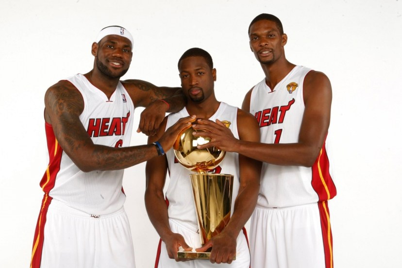Lebron Wade Bosh Big 3 Miami