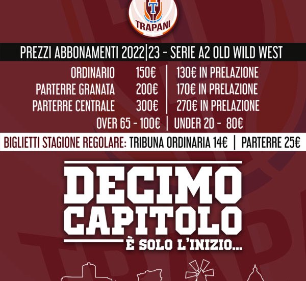 campagna abbonamenti Pall. Trapani
