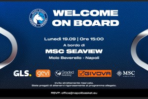 Gevi Napoli Basket, il 19 settembre “Welcome on Board” sulla MSC Seaview