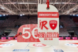 Reggio Emilia lancia University Night: per la sfida contro Varese ingresso a 5 euro per gli studenti