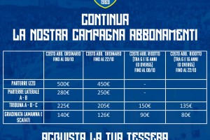 Givova Scafati, campagna abbonamenti aperta sino al 22 ottobre