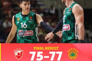 Il Panathinaikos vince in volata sul campo della Stella Rossa