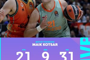 Euroleague Round 1 MVP: Maik Kotsar, Cazoo Baskonia Vitoria-Gasteiz