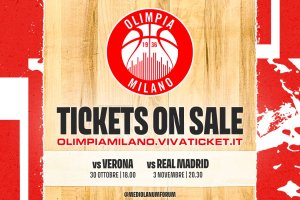 Olimpia Milano, in vendita i biglietti per Verona. Prelazione per il Real