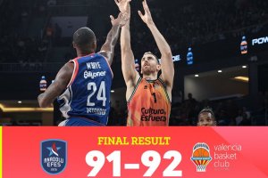 Chris Jones dalla lunetta firma il blitz del Valencia sul campo dell’Anadolu Efes