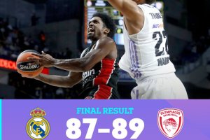 Sloukas a 3 secondi dalla fine firma la vittoria dell’Olympiacos in casa del Real Madrid