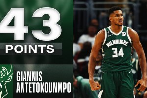 43 punti, la clamorosa notte di Giannis con i Nets