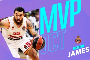 The EuroLeague MVP for October is Monaco’s Mike James