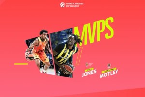 Euroleague Round 7 co-MVPs: Johnathan Motley and Chris Jones