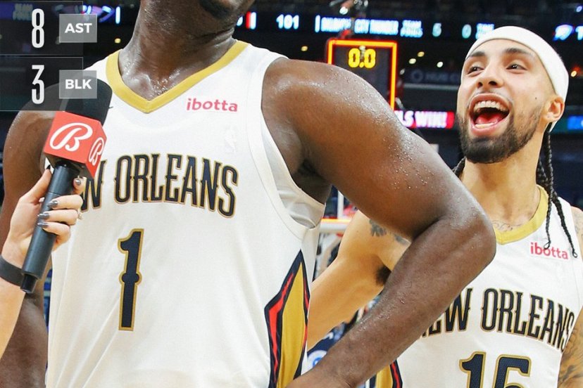 Zion trascina i Pelicans al successo sui Thunder