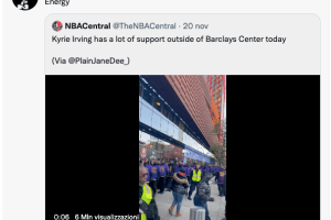Jaylen Brown: I saw a large group of our people from our community showing support for [Kyrie]