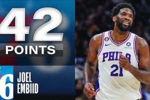 Philadelphia, 42+10 di Embiid contro Atlanta