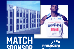 ‘Primiceri SpA’ match sponsor Happy Casa Brindisi vs Carpegna Prosciutto Pesaro