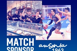 Caffe Ausonia match sponsor di Happy Casa Brindisi vs Derthona Basket
