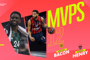 Turkish Airlines EuroLeague RS – Round 12 co-MVPs: Bacon, Panathinaikos and Henry, Baskonia