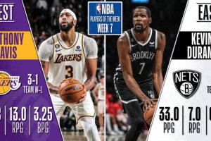 Anthony Davis, Kevin Durant named NBA Players of the Week