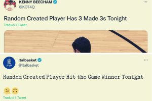 Chiama Fontecchio “Random Created Player”. Il tweet invecchia malissimo