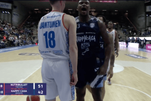 Brindisi cade a Treviso, nel terzo quarto espulso Nick Perkins