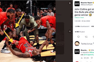 I Bulls vincono ad Atlanta, Collins “coinvolto” nei festeggiamenti