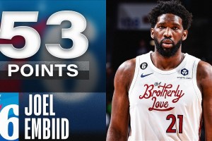 Philadelphia 76ers, la notte da record di Joel Embiid