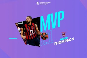EuroLeague Regular Season – Round 21 MVP: Darius Thompson, Cazoo Baskonia Vitoria-Gasteiz