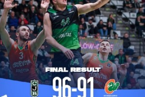 Badalona vince di misura con il Cedevita e raggiunge al primo posto Bourg e Prometey