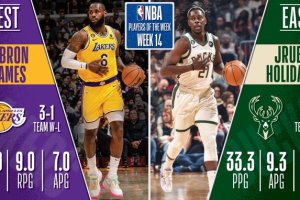 LeBron James, Jrue Holiday named NBA Players Of The Week