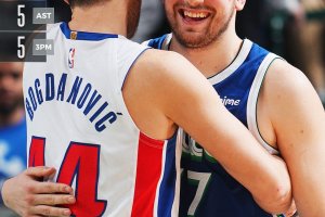 Luka Doncic segna 53 punti e Dallas batte i Pistons